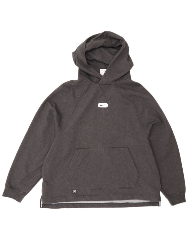 Nike Dri Fit Hoodie-Pullover für Mädchen, 13–14 Jahre, XL, graue Baumwolle