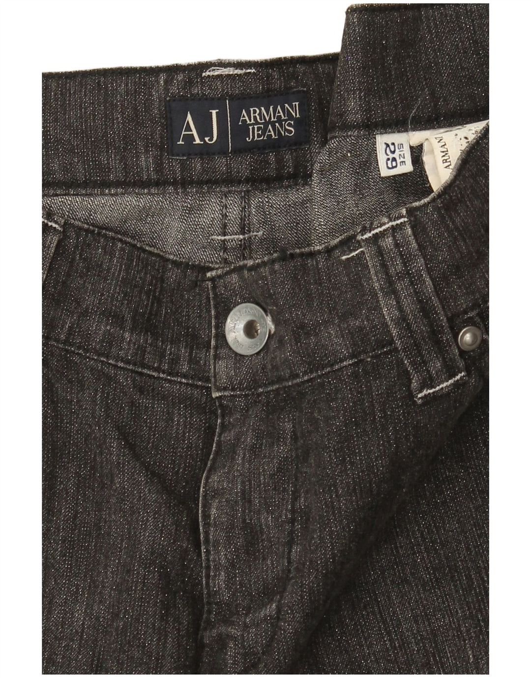 Armani Damen Straight Jeans W29 L28 Grau