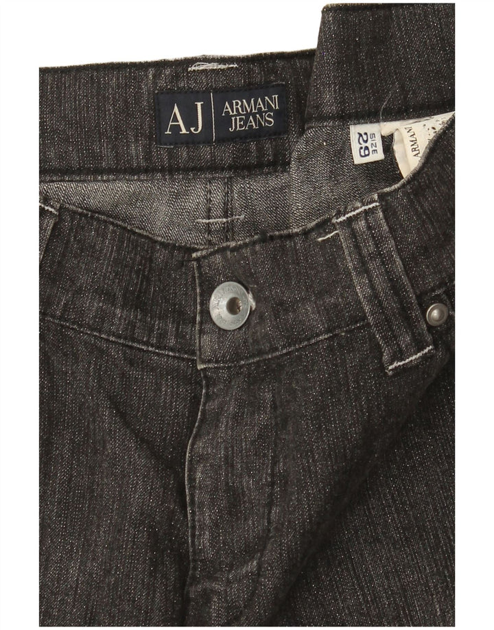 Armani Damen Straight Jeans W29 L28 Grau