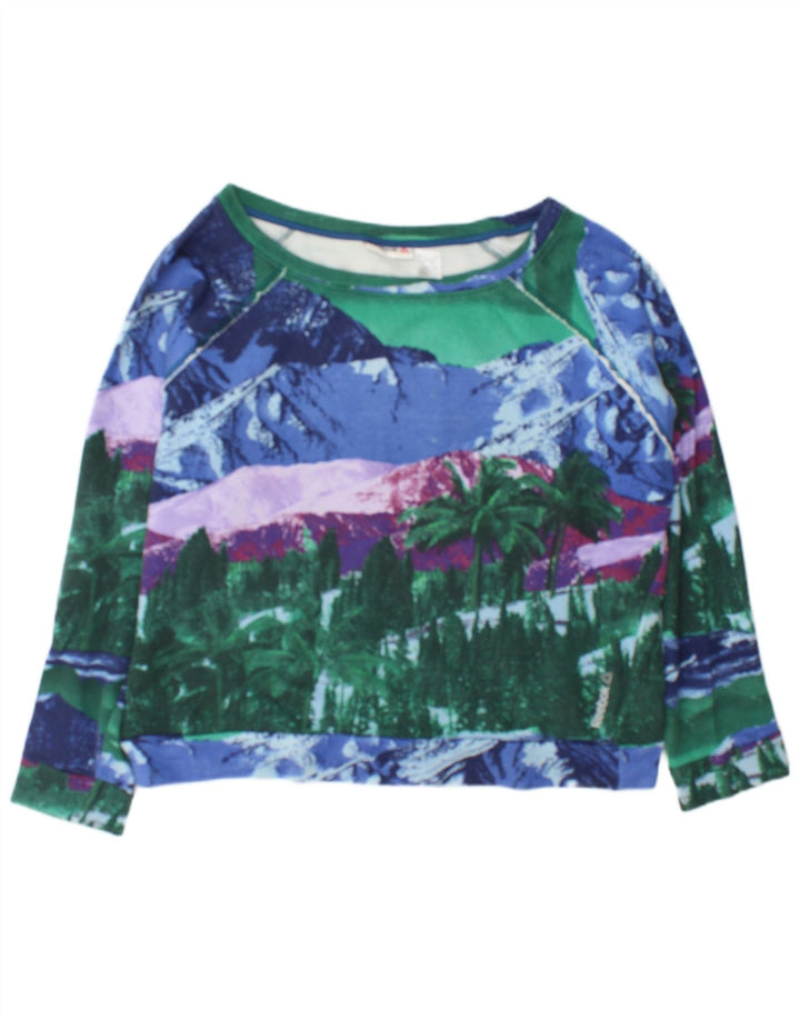 Reebok Damen Graphic Sweatshirt Pullover UK 16/18 Large Mehrfarbig