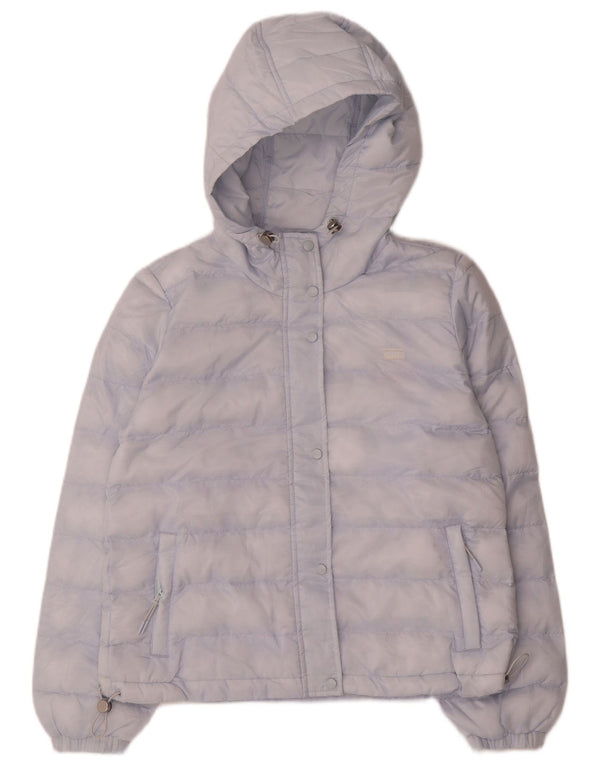 Levi's Damen-Kapuzen-Übergröße, wattierte Jacke, UK 6, XS, Blau, Polyester