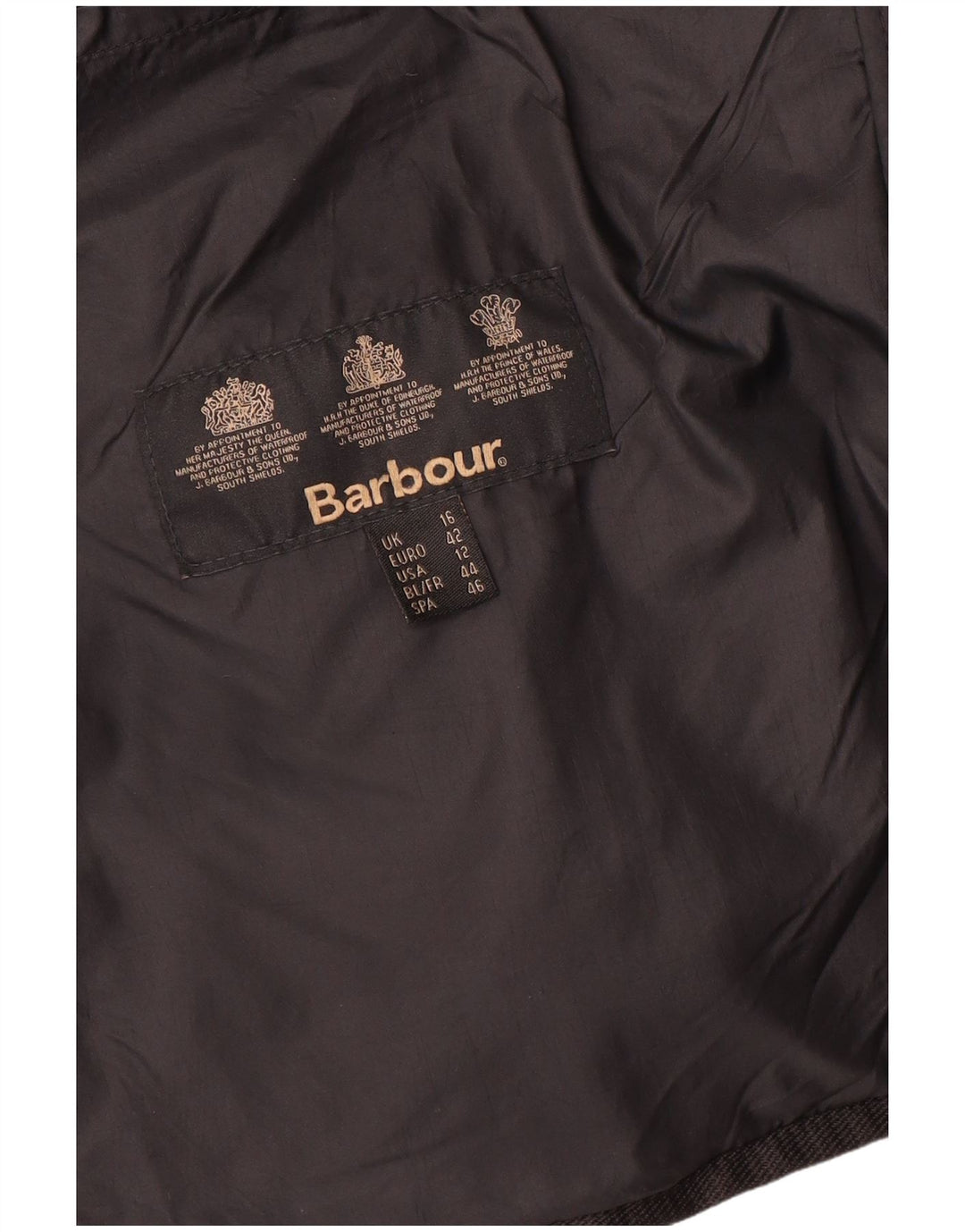 Barbour Damen Steppjacke UK 16 Large Schwarz Polyamid