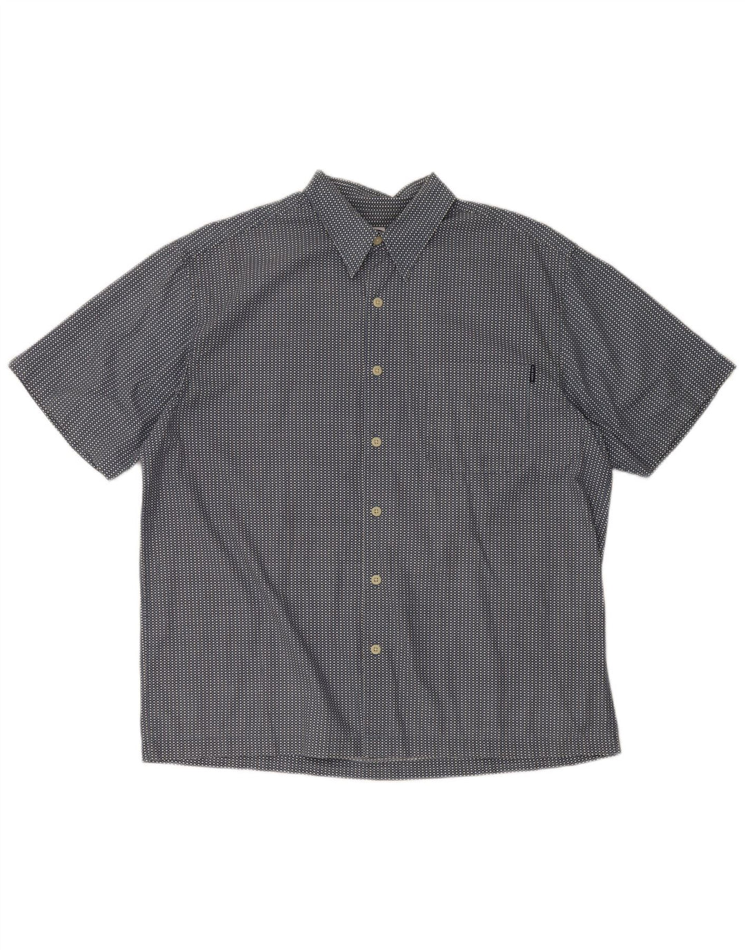 Old Navy Herren-Kurzarmhemd, groß, marineblau, aus geometrischer Baumwolle