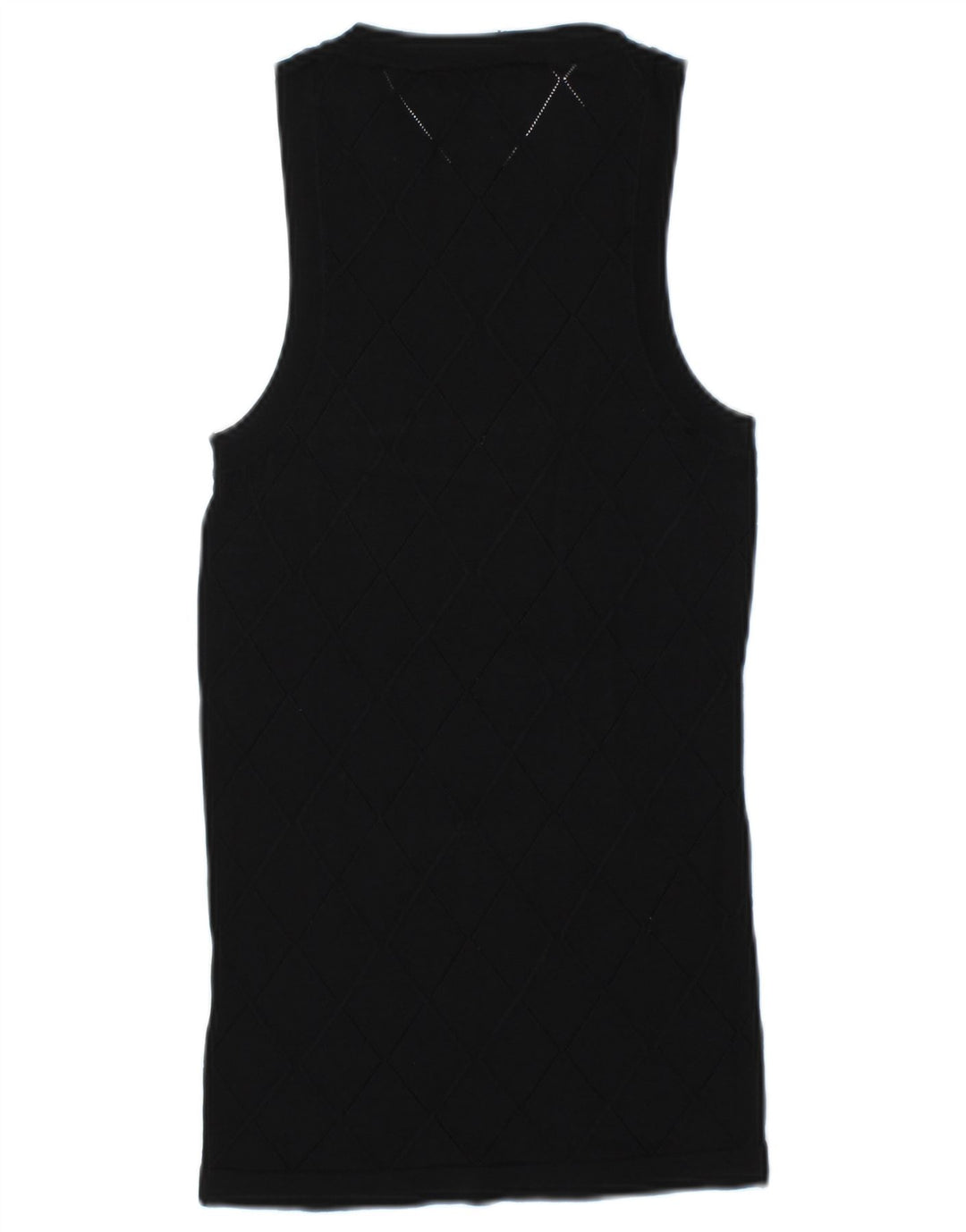 Zara Damen Weste Top UK 12 Medium Schwarz