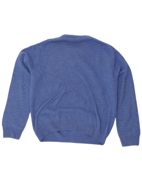 Gant Herren-Pullover mit Rundhalsausschnitt, große blaue Wolle