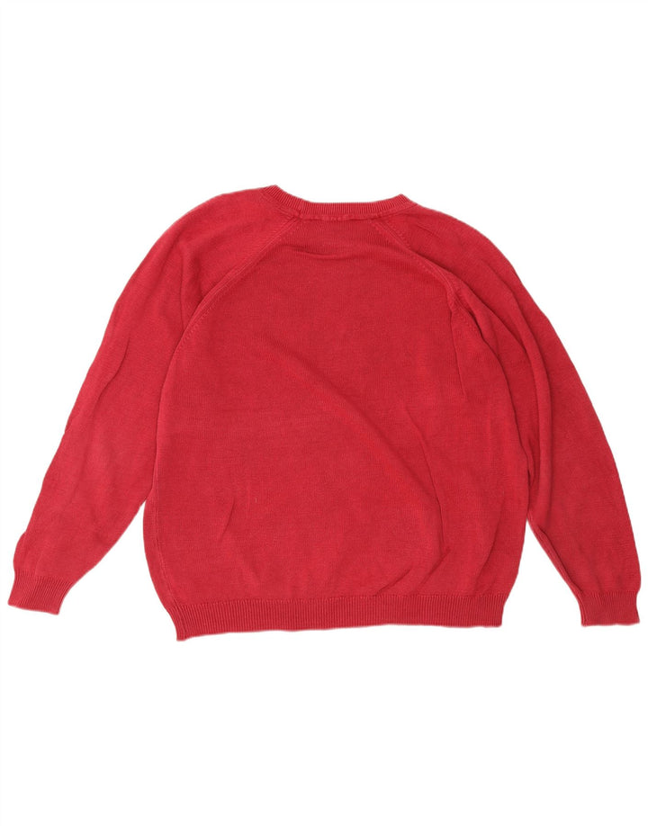 Marks & Spencer Damen-Pullover, übergroß, U-Boot-Ausschnitt, Gr. 40, Größe L, Rot