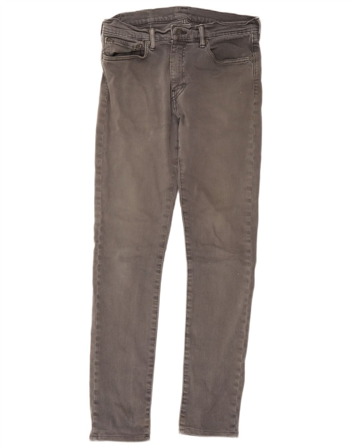 Levi's Herren Skinny Jeans W32 L34 Graue Baumwolle