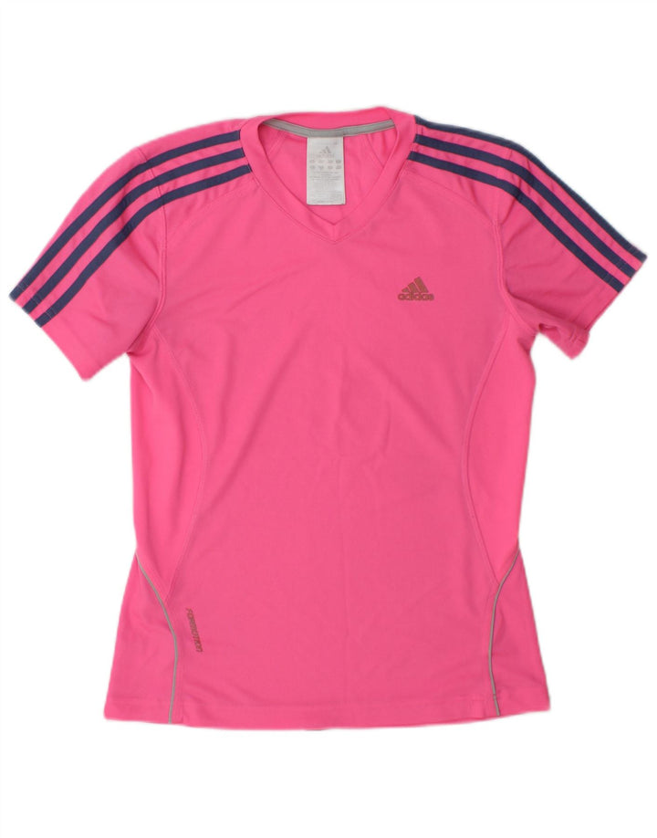 Adidas Damen T-Shirt Top UK 8 Small Rosa Polyester