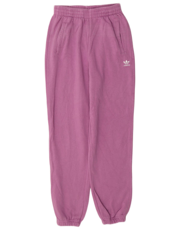 Adidas Damen Trainingshose Jogger UK 4/6 XS Rosa Baumwolle