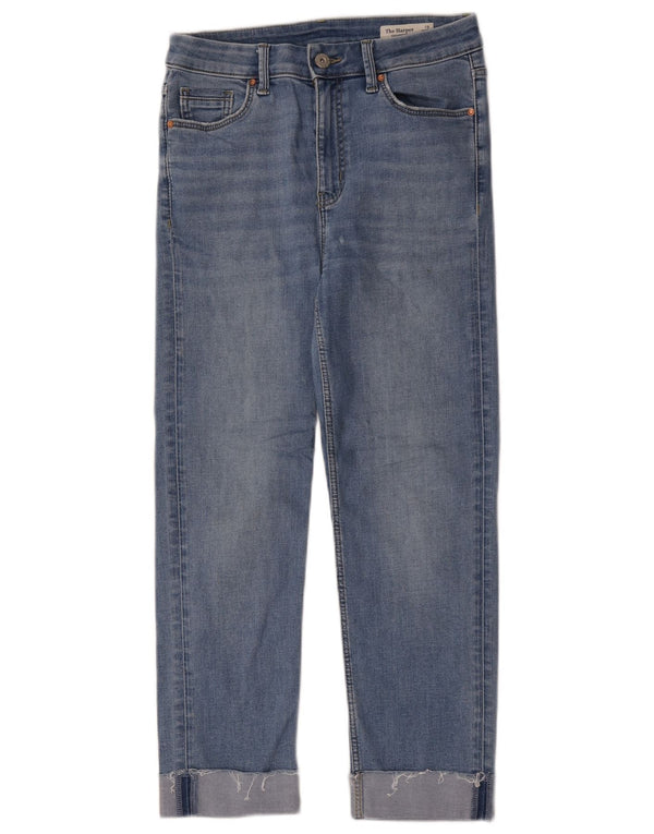 Marks & Spencer Damen The Harper Cropped Jeans UK 10 Small W28 L24 Blau