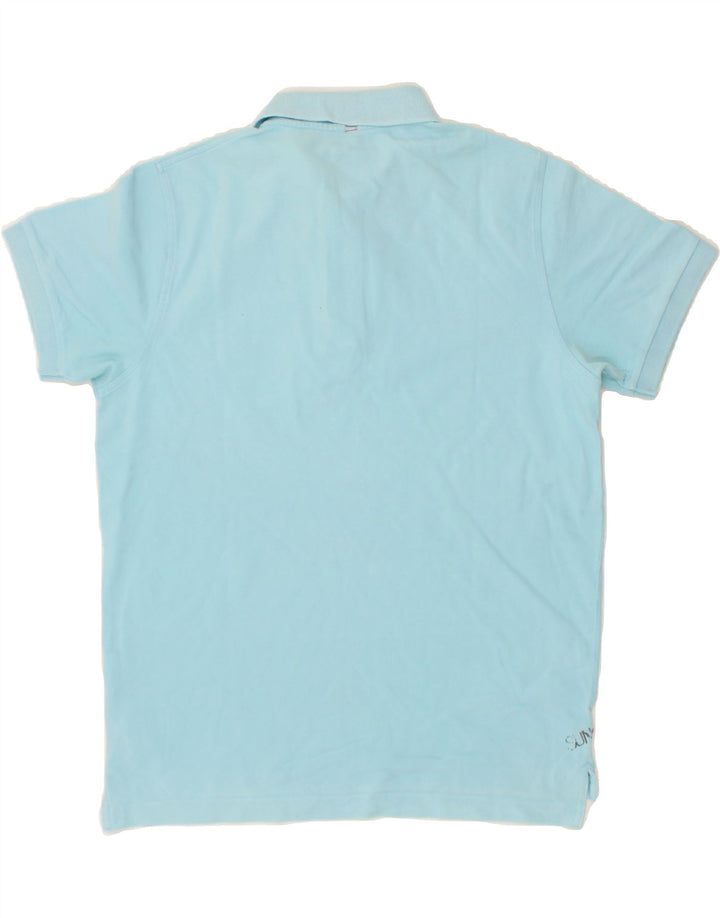 SUN68 Mens Polo Shirt Medium Blue Cotton Vintage Sun68 and Second-Hand Sun68 from Messina Hembry 