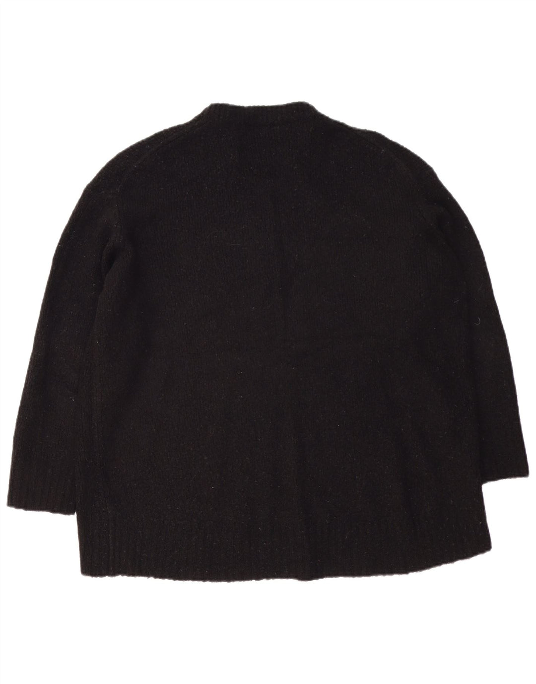 Zara Damen-Pullover, übergroß, Rundhalsausschnitt, Gr. 14, Mittelschwarz, Acryl