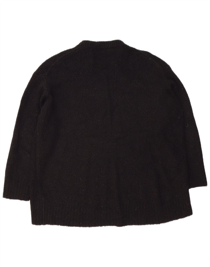 Zara Damen-Pullover, übergroß, Rundhalsausschnitt, Gr. 14, Mittelschwarz, Acryl
