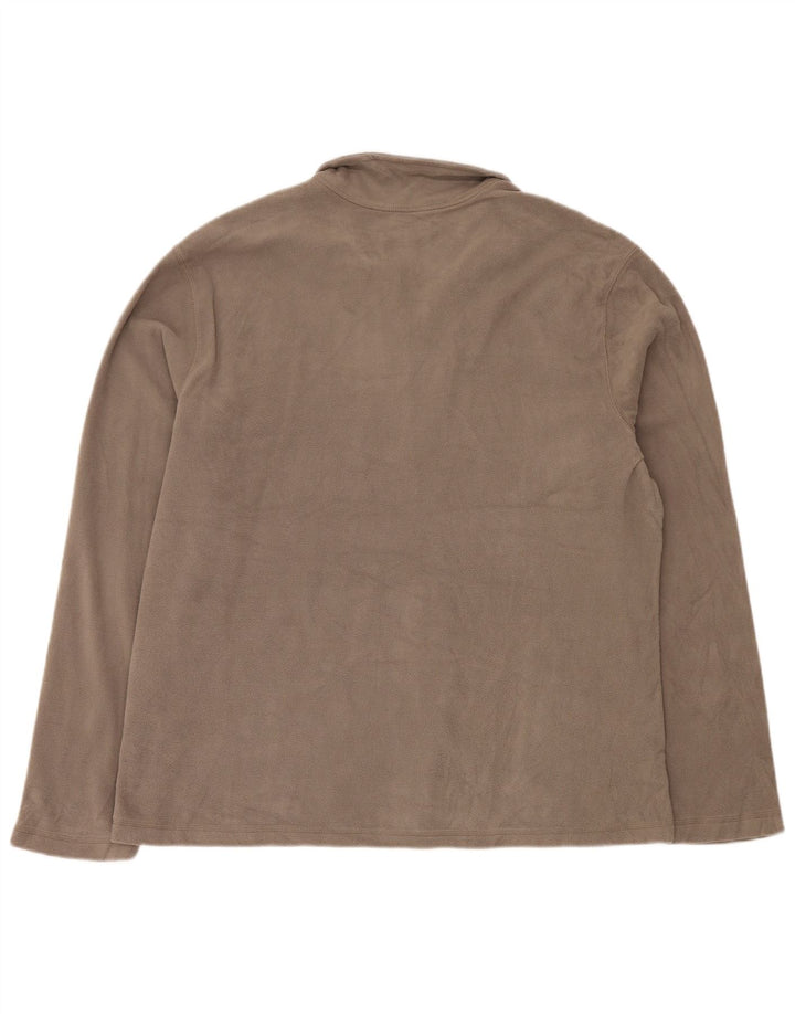 EDDIE BAUER Herren-Fleecepullover mit Reißverschluss, XL, grau, Polyester