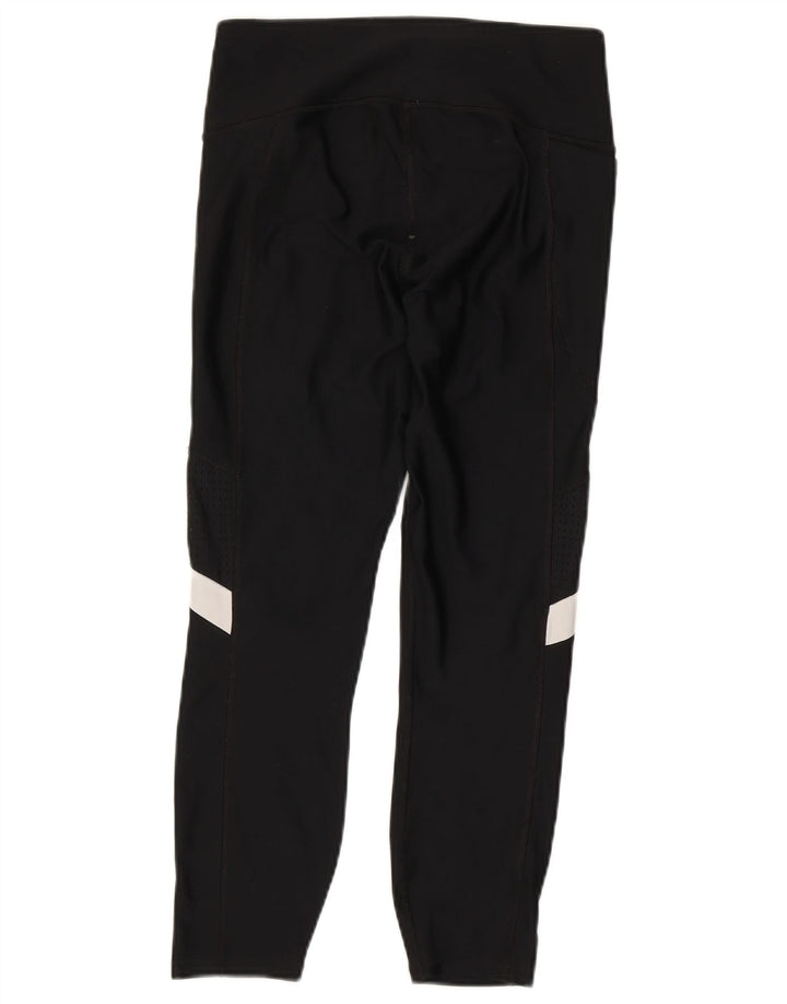 Under Armour Damen Crop Leggings UK 12 Mittelschwarzes Colourblock-Polyester