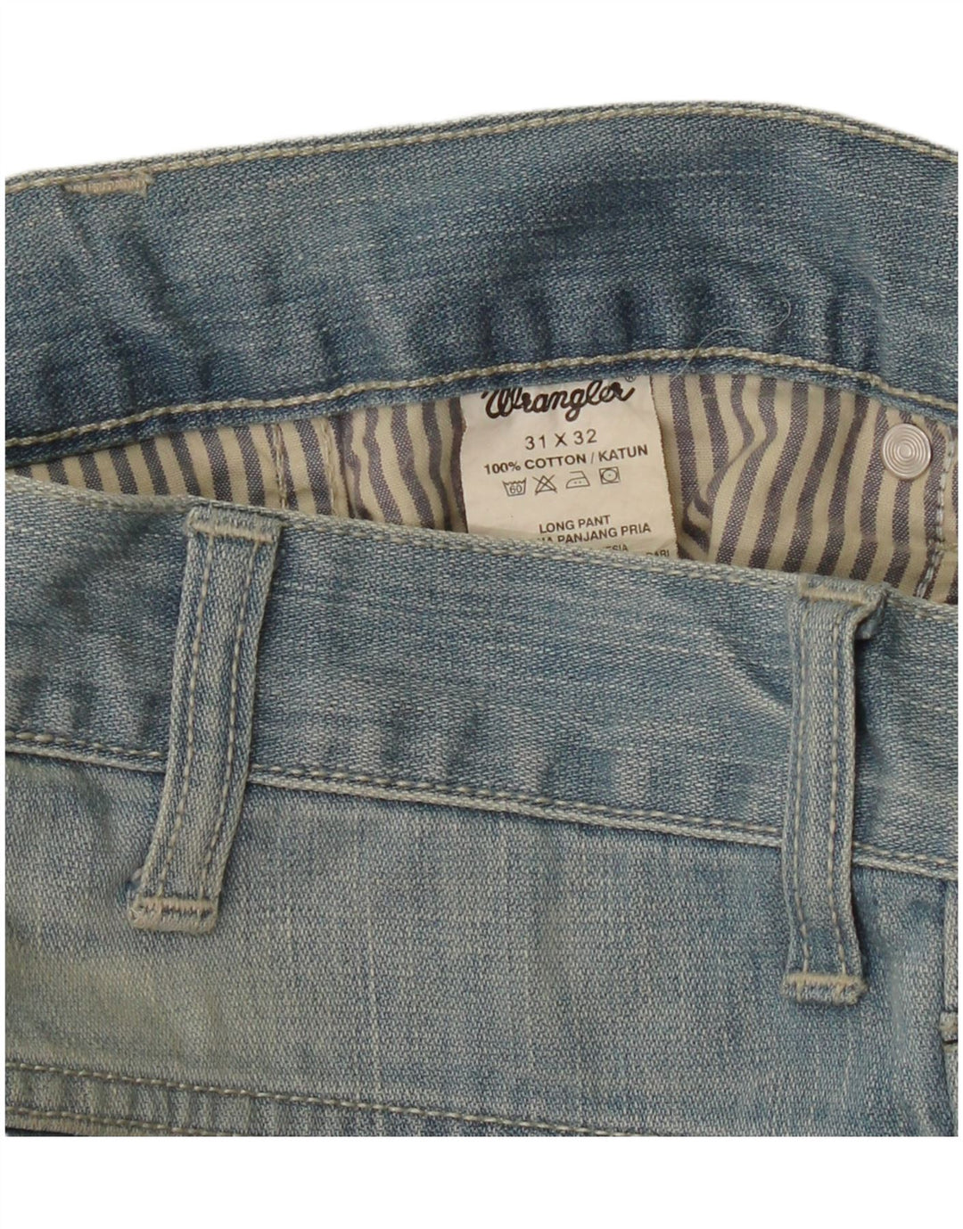 Wrangler Damen Straight Jeans W31 L32 Blaue Baumwolle