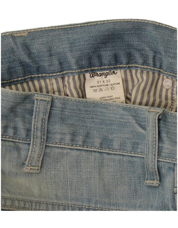 Wrangler Damen Straight Jeans W31 L32 Blaue Baumwolle