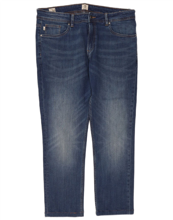 Timberland Damen Straight Jeans W36 L29 Blaue Baumwolle