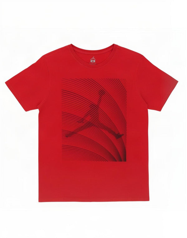 Jordan Mens Graphic T-Shirt Top Medium Red Cotton