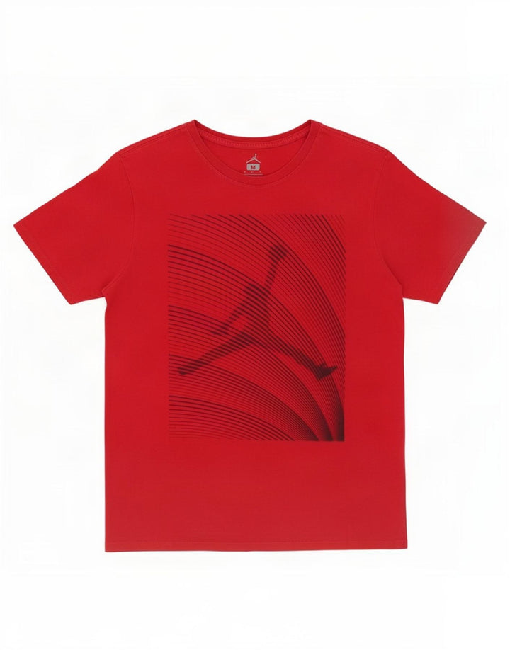 Jordan Herren Grafik-T-Shirt-Oberteil aus mittelroter Baumwolle