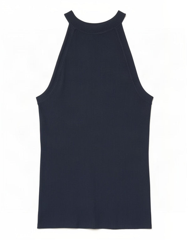 Zara Damen Neckholder-Top, Größe S, Marineblau, Viskose