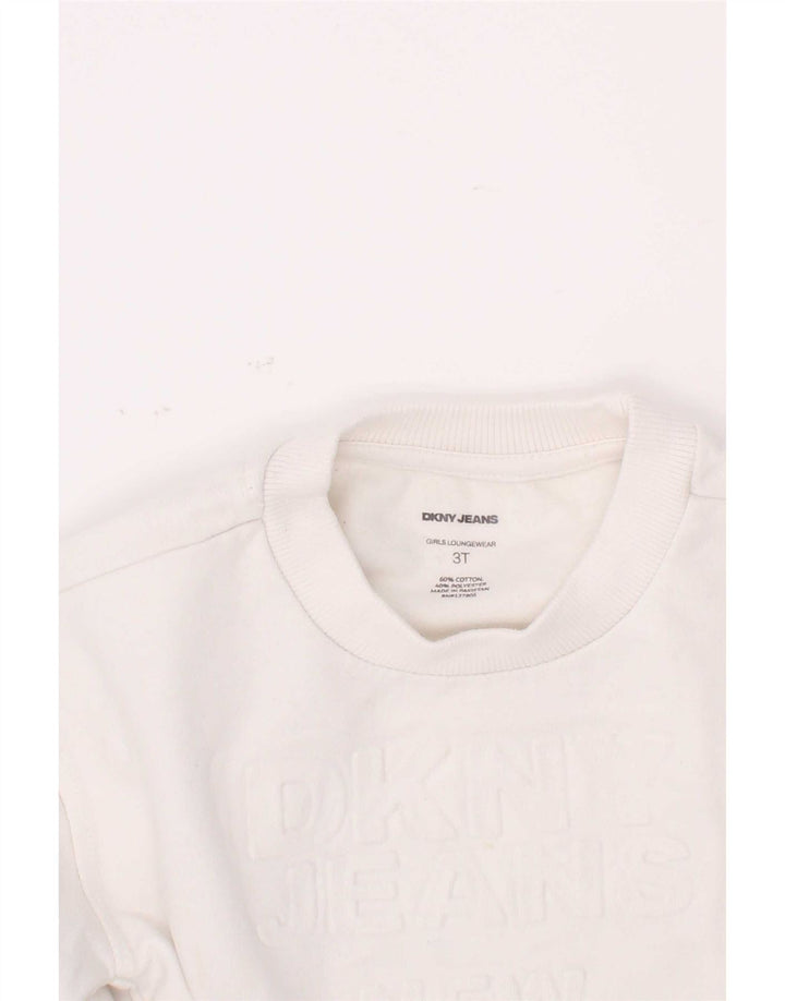 Dkny Jungen-Sweatshirt mit Grafik, 2–3 Jahre, weiße Baumwolle