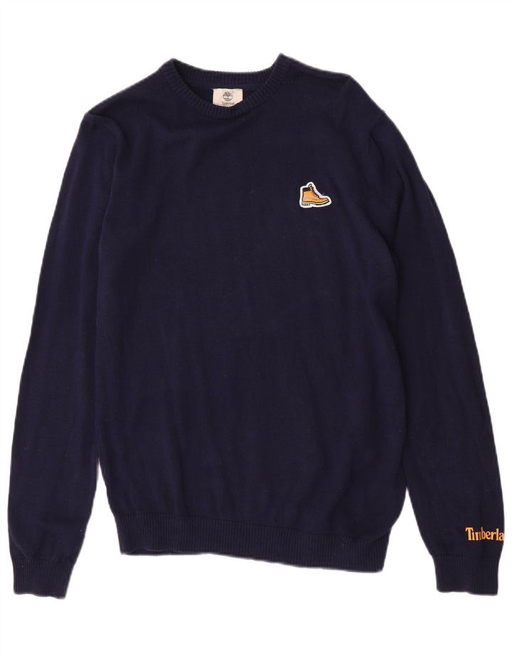Timberland Jungen-Pullover mit Rundhalsausschnitt, 15–16 Jahre, mittleres Marineblau