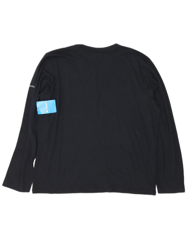 Columbia Mens Graphic Top Long Sleeve XL Black Cotton