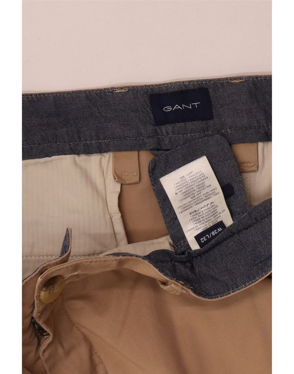 Gant Herren-Chinohose mit normaler Passform, W38 L28, Khaki, Baumwolle