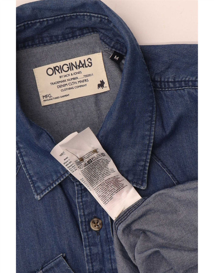 Jack & Jones Herren-Jeanshemd aus mittelblauer Baumwolle