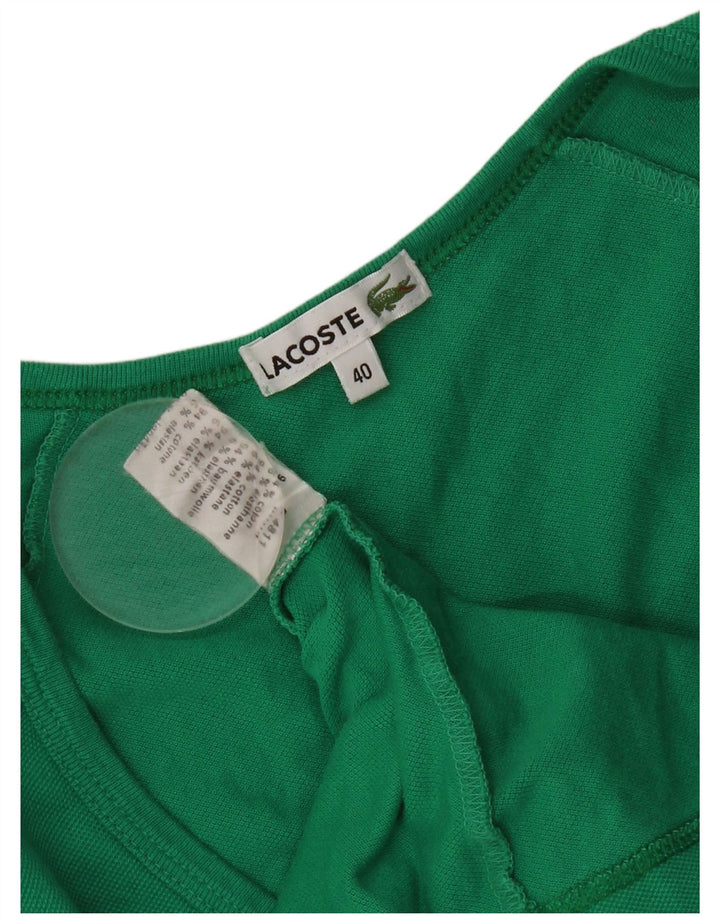 Lacoste Damen T-Shirt Top Größe 40 mittelgrüne Baumwolle