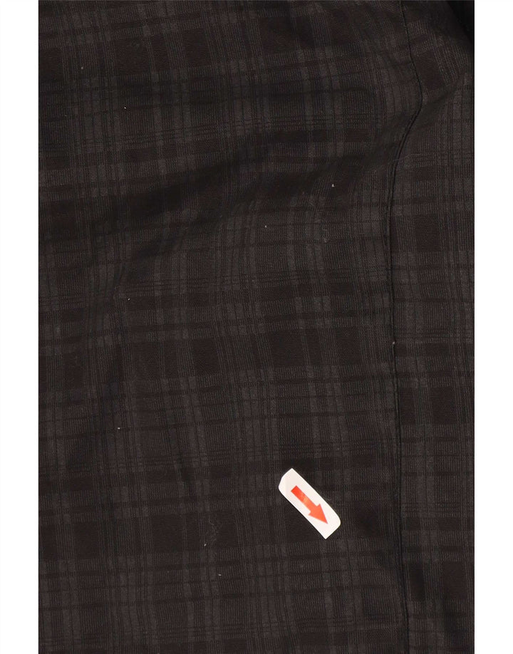 Tom Tailor Herren-Utility-Jacke mit Kapuze, UK 44 2XL, schwarz karierte Baumwolle