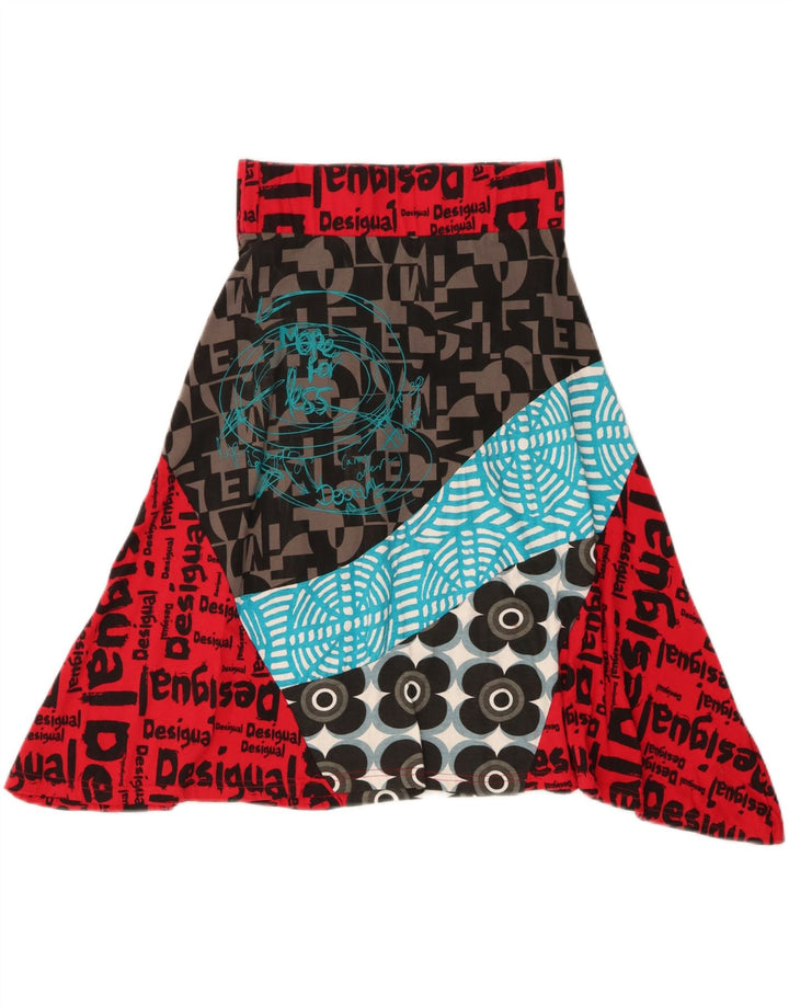 DESIGUAL Womens A-Line Skirt EU 36 Small W26 Multicoloured