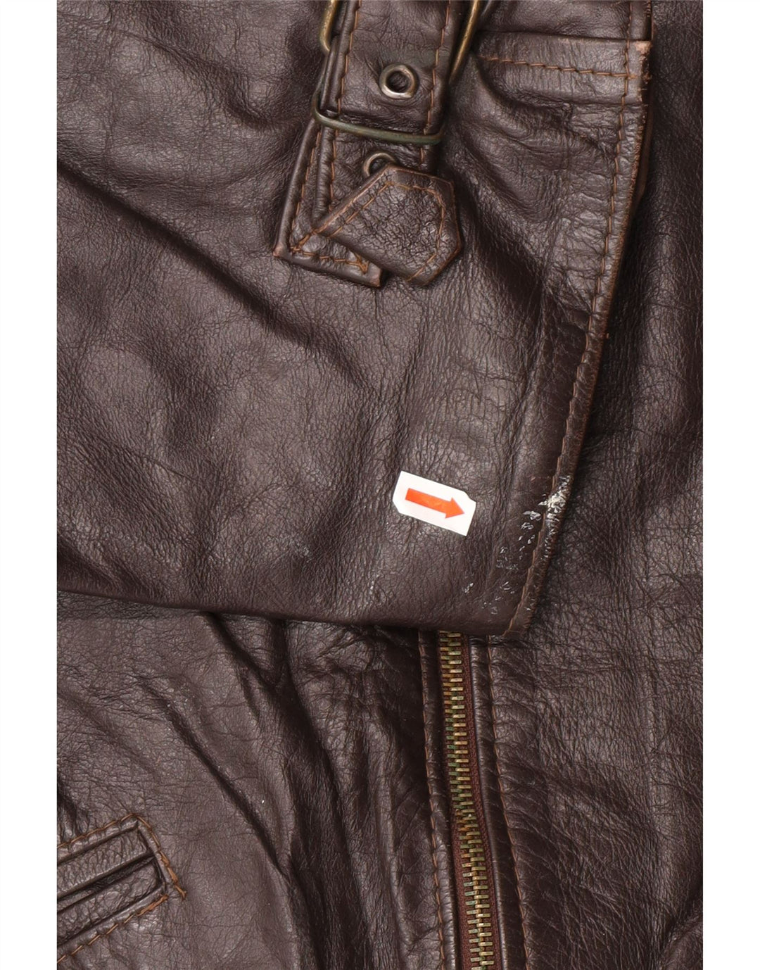 VINTAGE Herren Lederjacke UK 42 XL Braunes Leder