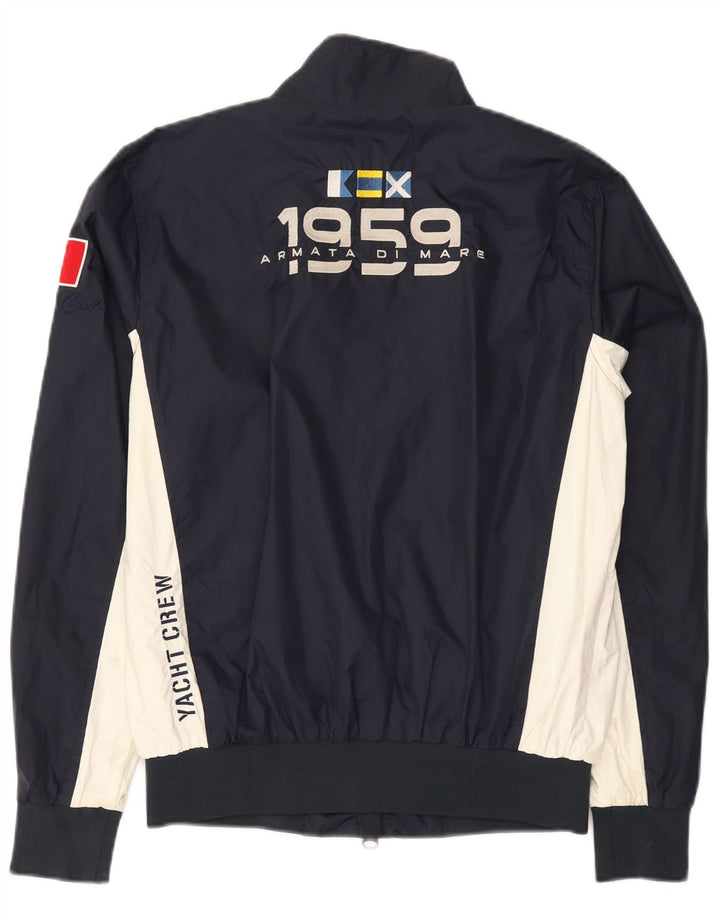 Armata Di Mare Herren-Trainingsanzug-Oberteil, Jacke, IT 46, Größe S, Marineblau, Farbblock