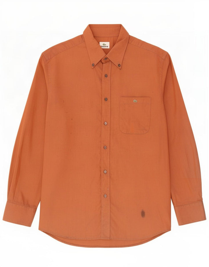 Lacoste Herrenhemd Größe 43 Große orange Baumwolle