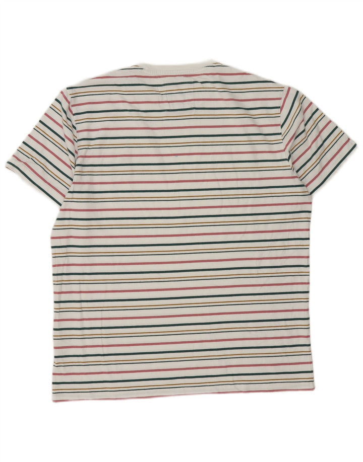 Crew Clothing Herren-T-Shirt-Oberteil, groß, mehrfarbig, gestreift, Baumwolle
