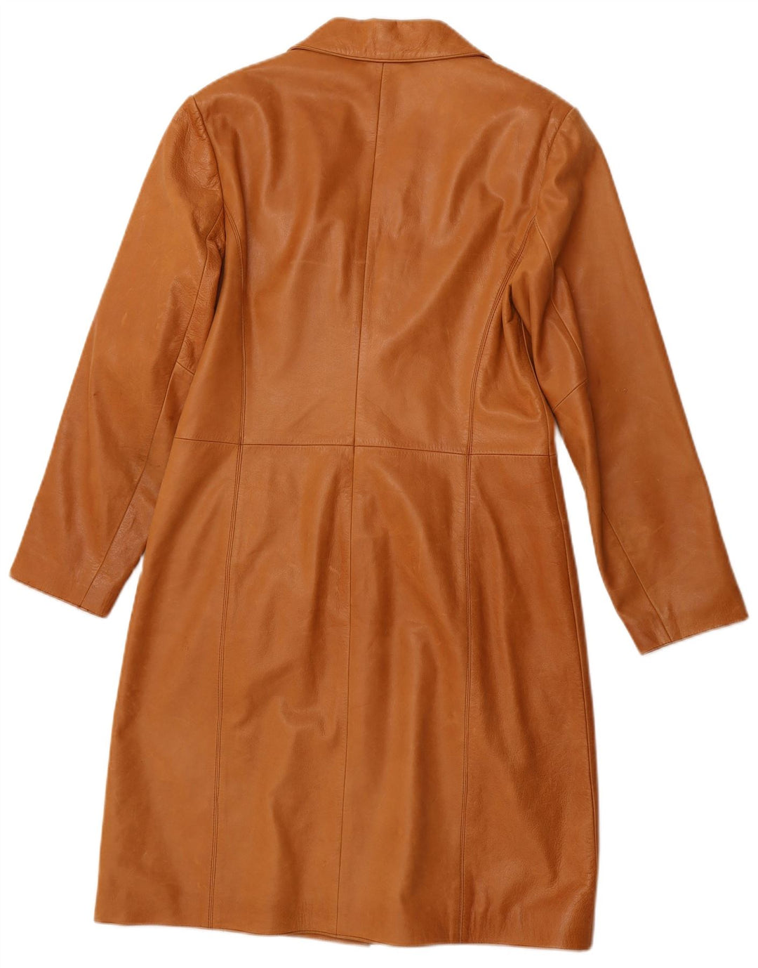 NEXT Womens Petite Ledermantel UK 12 Mittelbraunes Leder