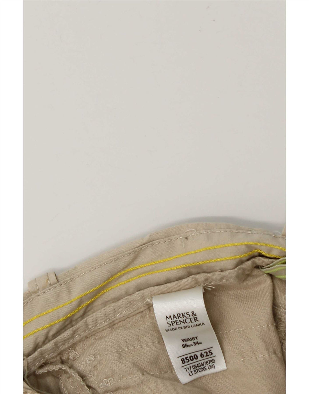 Marks & Spencer Herren Cargo-Bermudashorts W34 Large Beige Baumwolle