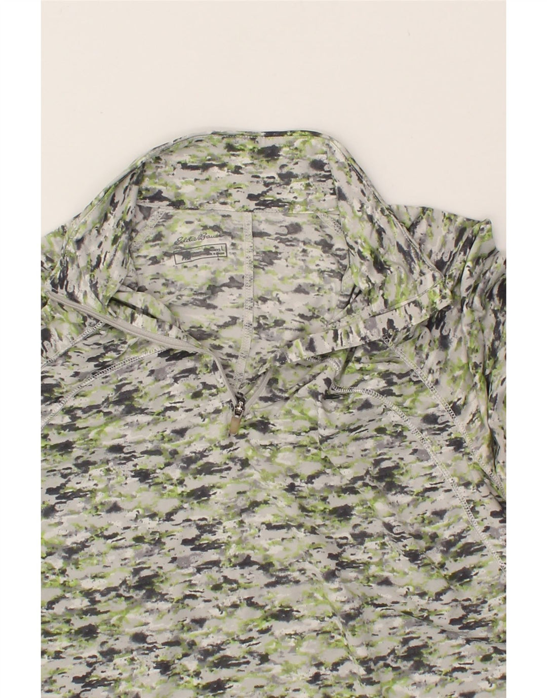 EDDIE BAUER Womens Zip Neck Pullover Tracksuit Top UK 16 Large Green Vintage Eddie Bauer and Second-Hand Eddie Bauer from Messina Hembry 