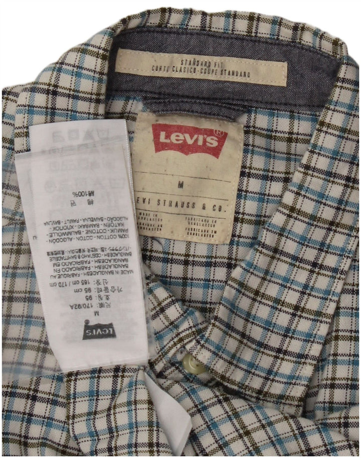 LEVI'S Herren-Coupé-Hemd mit Standard-Passform, mittelblau karierte Baumwolle