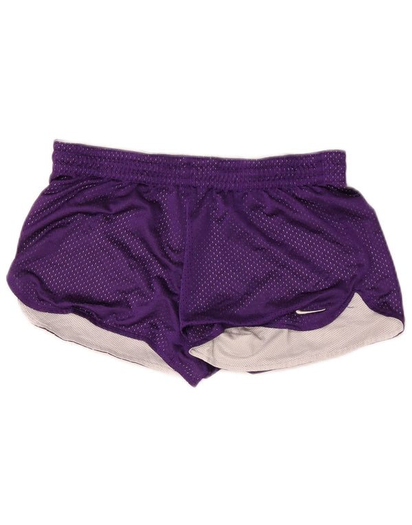 Nike Damen Dri Fit Sport Shorts US 4/6 Small Lila Polyester