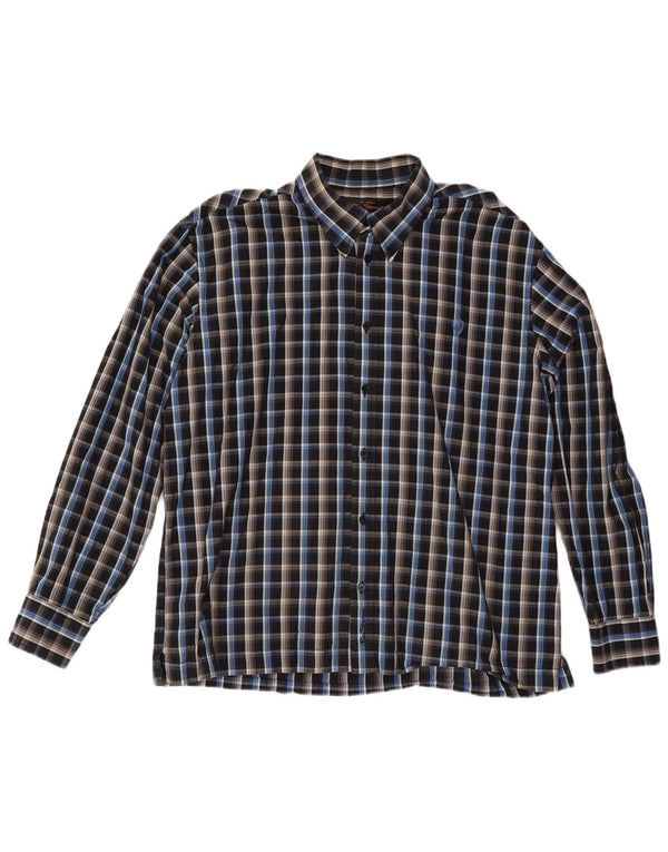 Ben Sherman Herrenhemd 2XL schwarz kariert Baumwolle