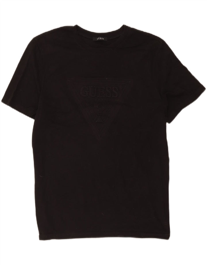 Guess Herren-T-Shirt mit Grafik, mittelgroß, Schwarz