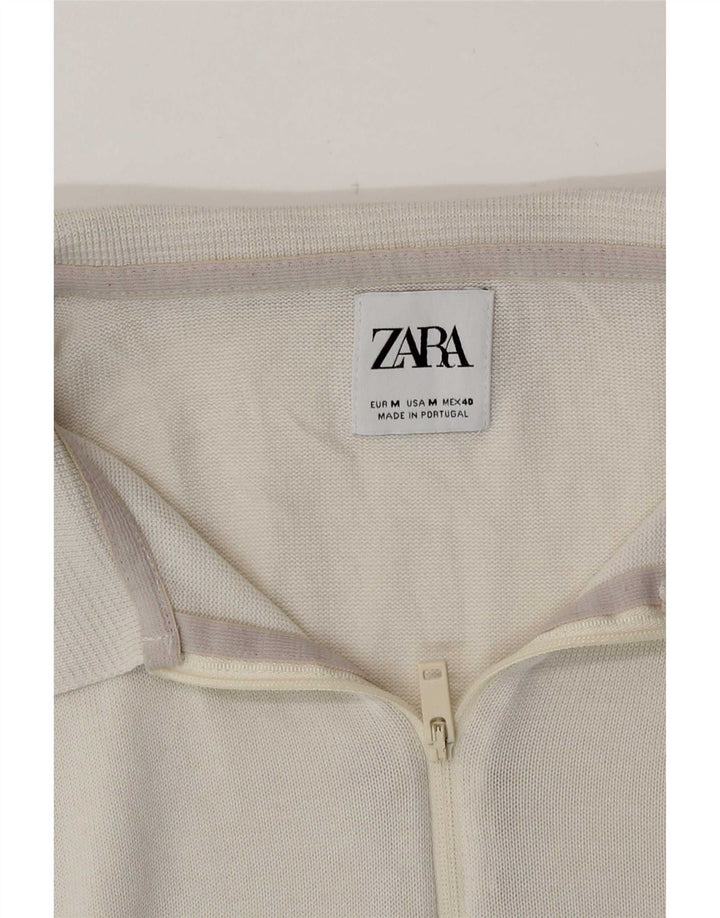 Zara Damen Poloshirt UK 12 Medium Beige