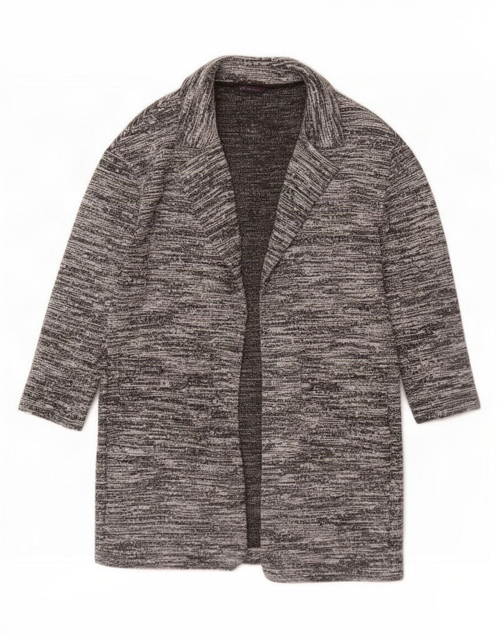 Marks & Spencer Damen-Mantel mit 3/4-Ärmeln, Gr. 10, Größe S, Grau meliert