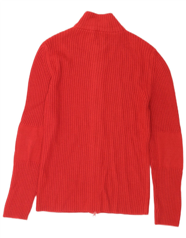Rifle Herren-Strickjacke, groß, rote Merinowolle