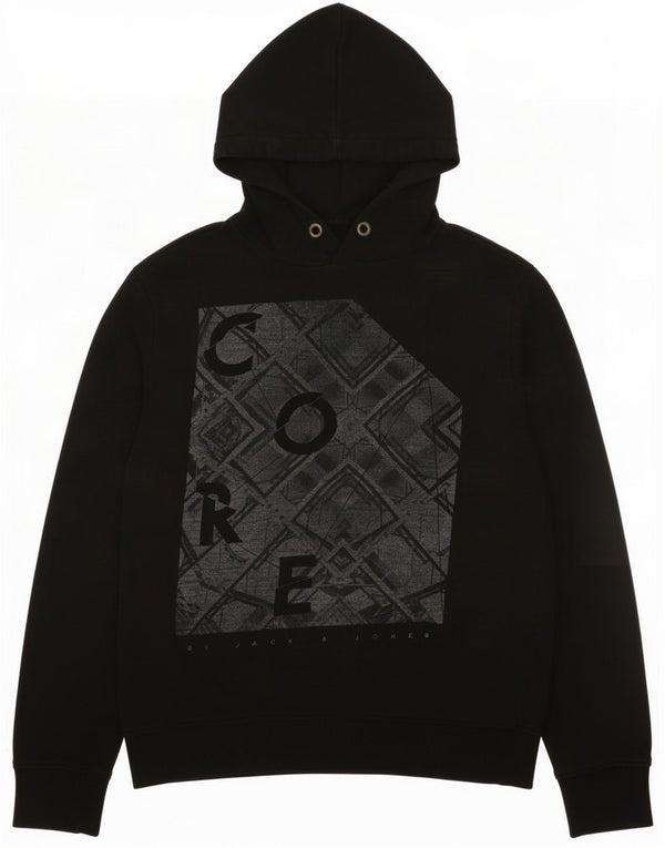 Jack & Jones Herren Graphic Hoodie Pullover XL Schwarz Baumwolle