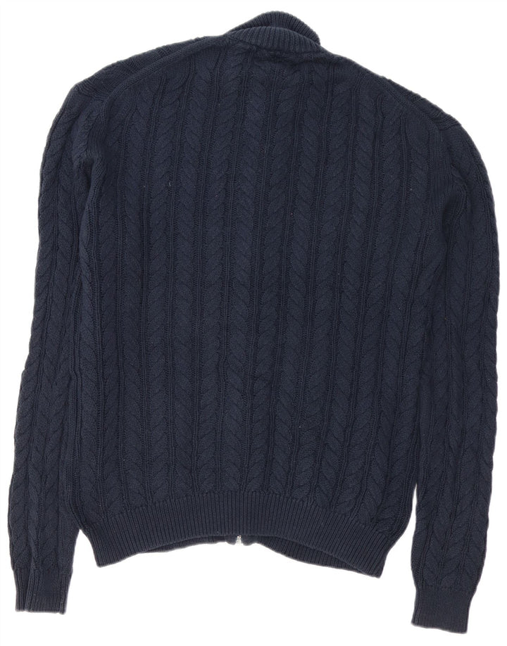 French Connection Herren-Cardigan aus mittelblauer Baumwolle