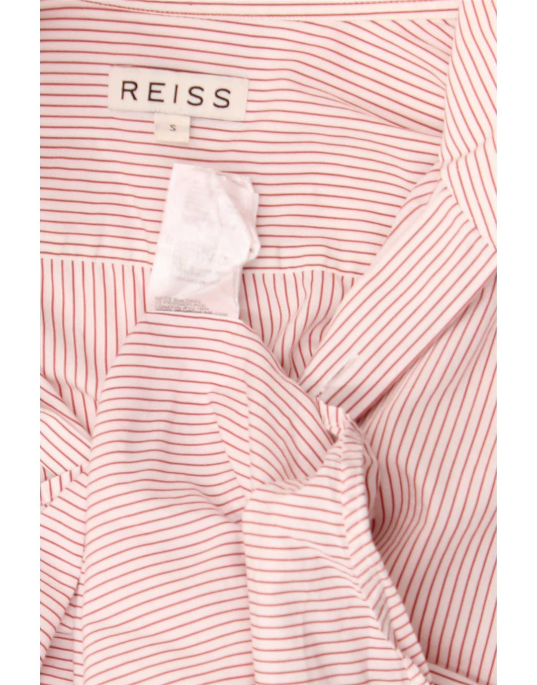 Reiss Herrenhemd, klein, weiß gestreift, Baumwolle